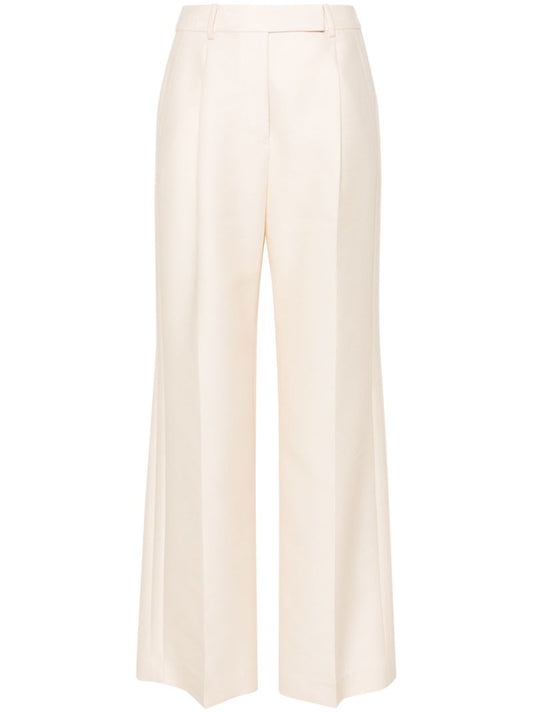 White High Waisted Tailored Trousers