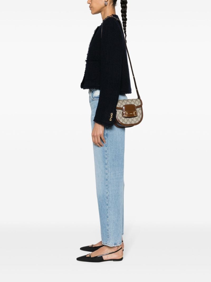 Black Gg Supreme Horsebit 1955 Cross Body Bag