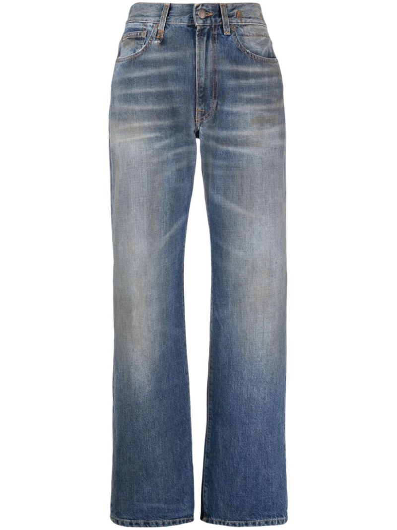 Blue Straight-leg Jeans