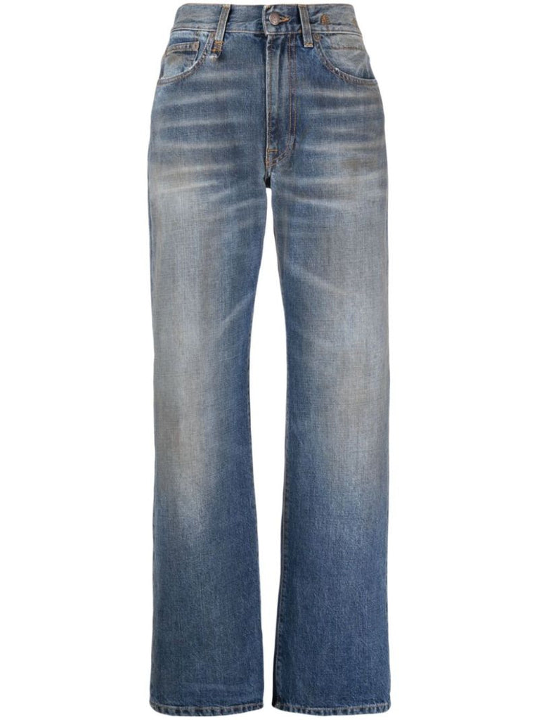 Blue Straight-leg Jeans