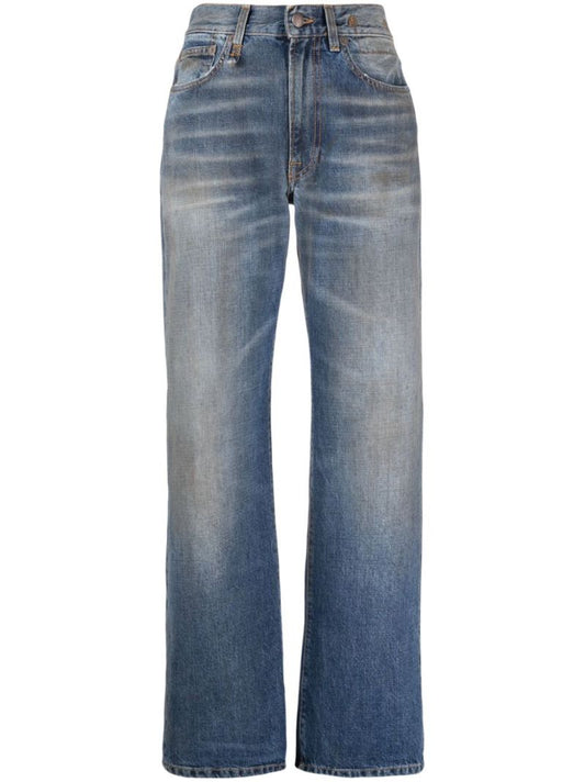 Blue Straight-leg Jeans