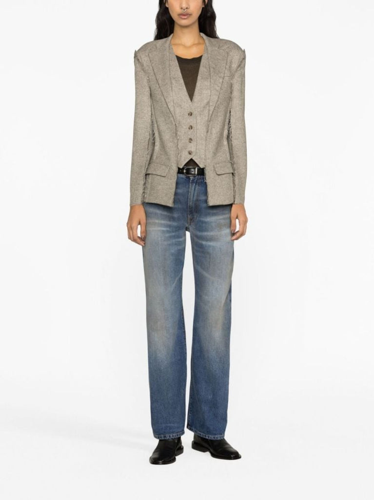 Blue Straight-leg Jeans