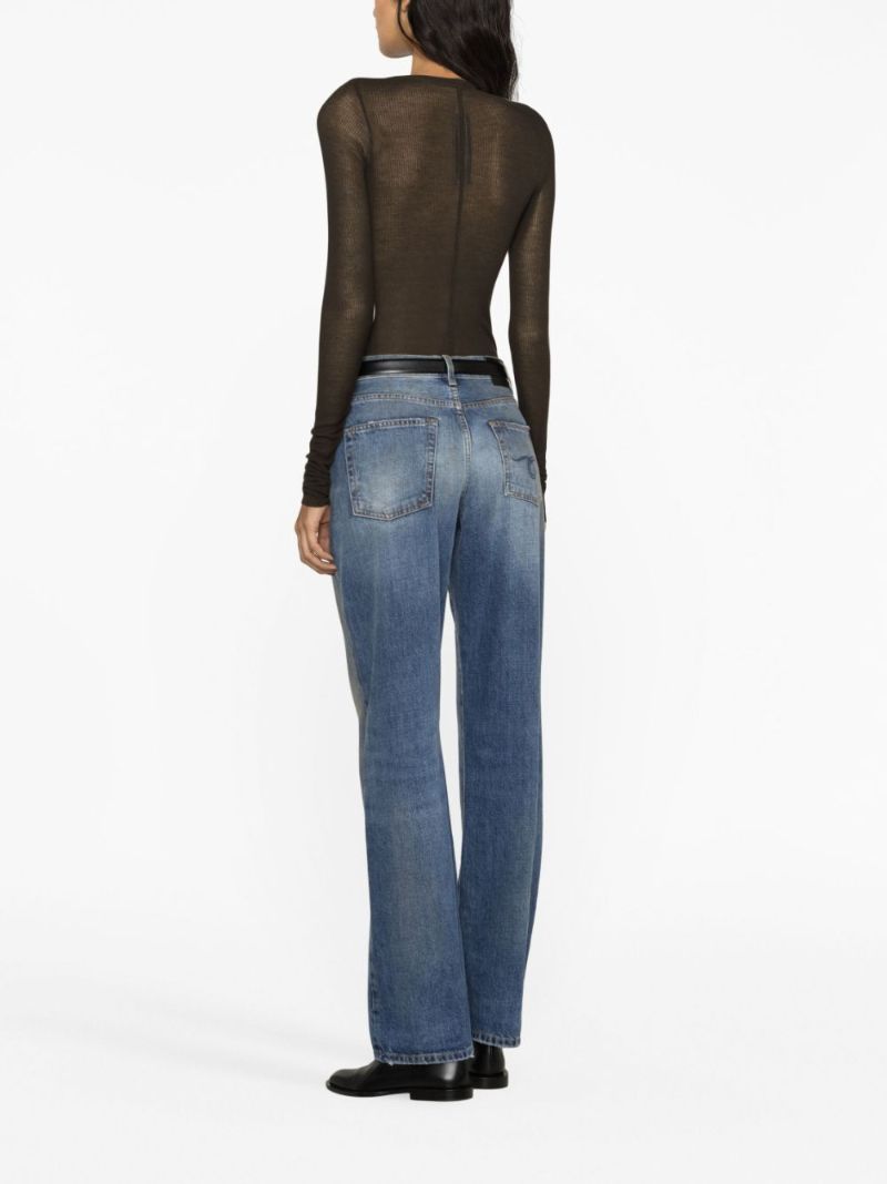Blue Straight-leg Jeans