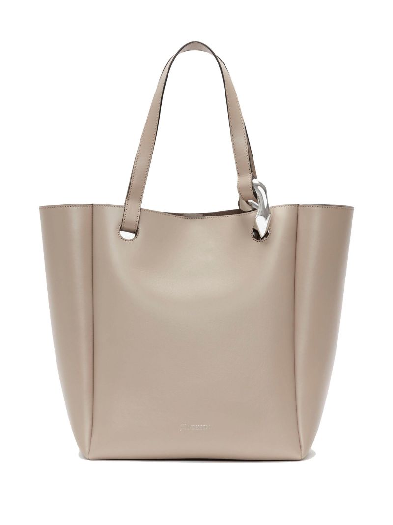 Brown Jwa Corner Leather Tote Bag