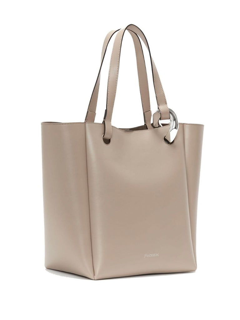 Brown Jwa Corner Leather Tote Bag