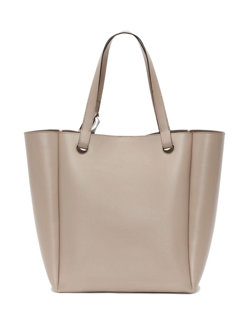 Brown Jwa Corner Leather Tote Bag