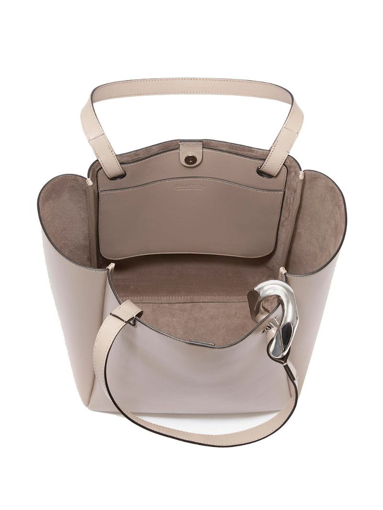 Brown Jwa Corner Leather Tote Bag