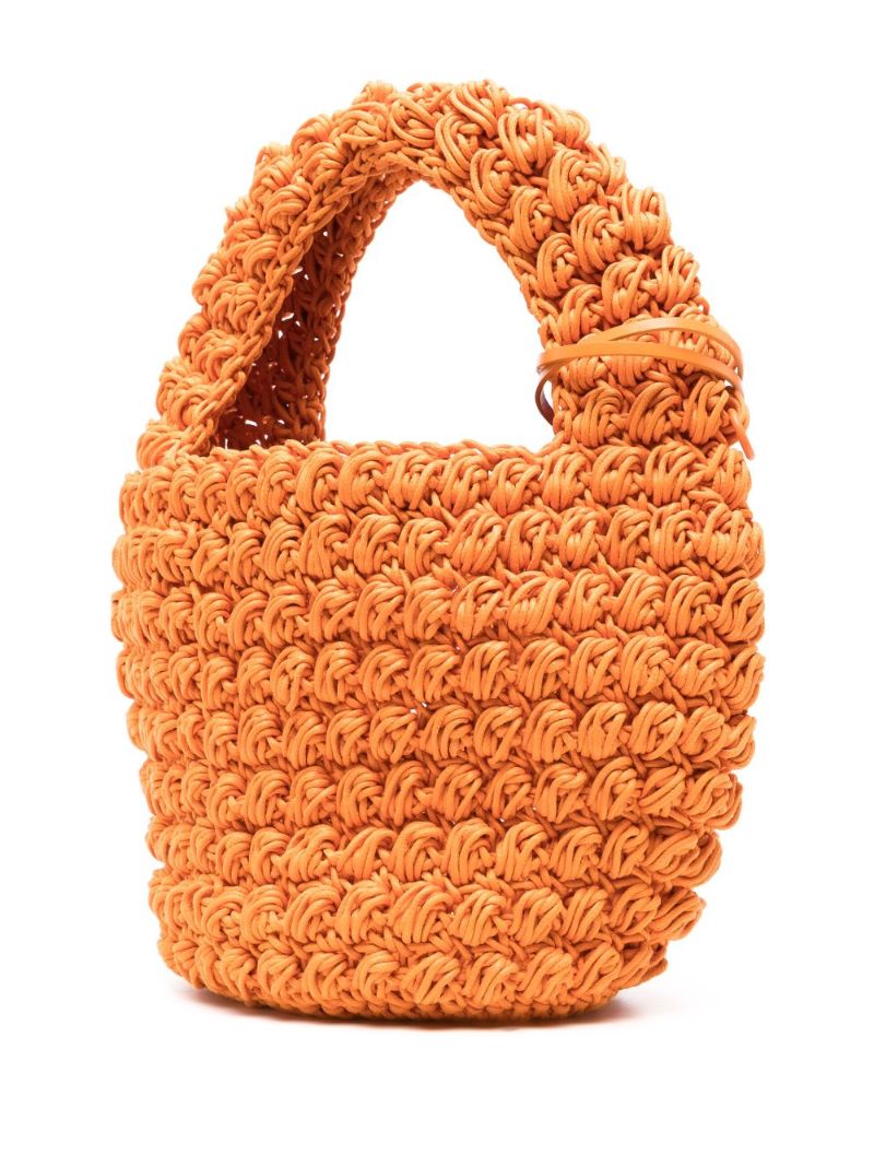 Orange Popcorn Basket Cotton Tote Bag