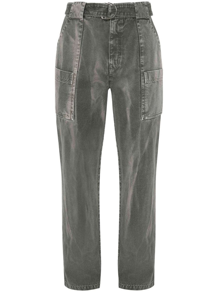 Green Cotton Cargo Pants