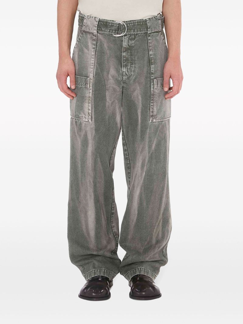 Green Cotton Cargo Pants