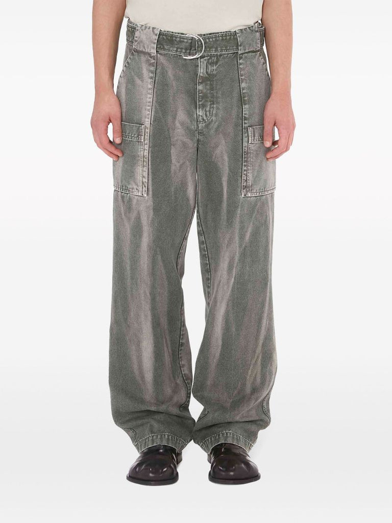 Green Cotton Cargo Pants