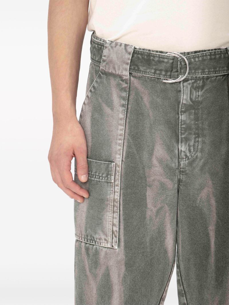 Green Cotton Cargo Pants