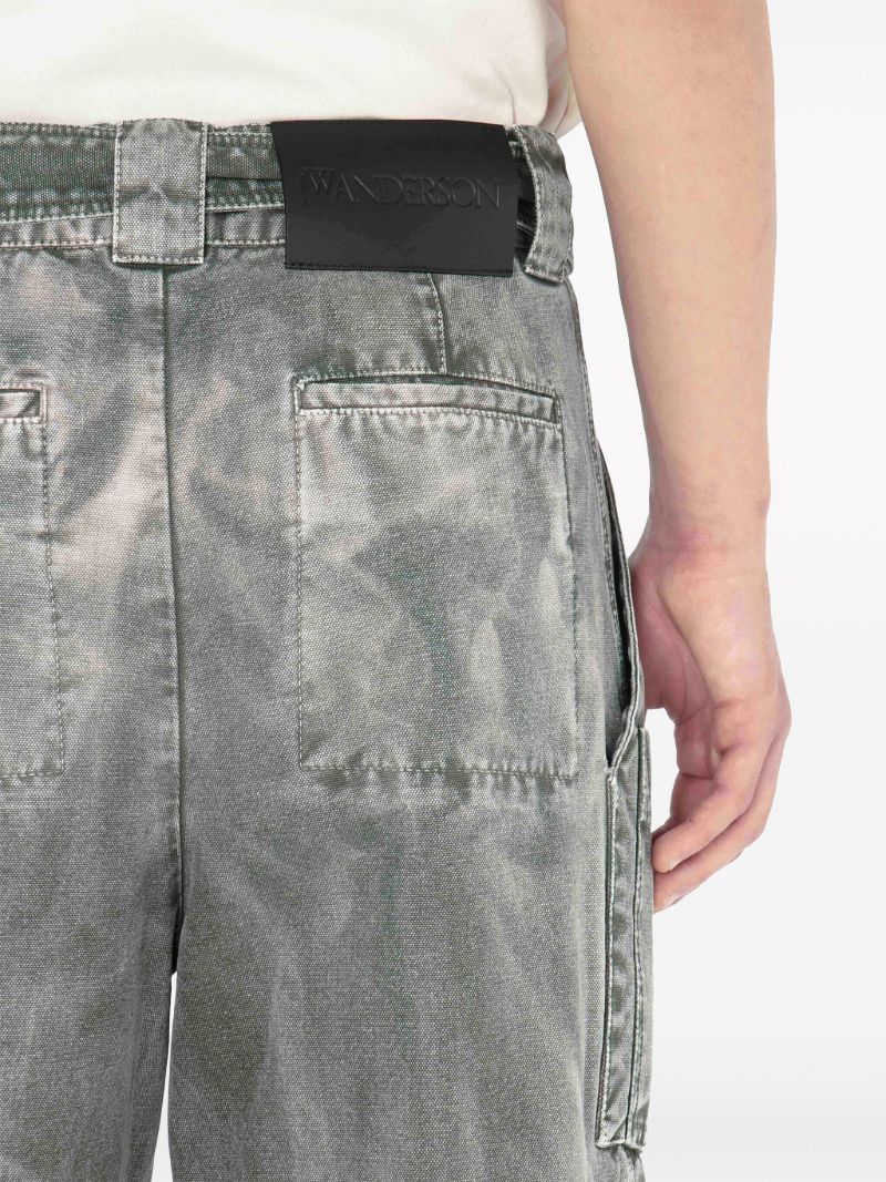 Green Cotton Cargo Pants