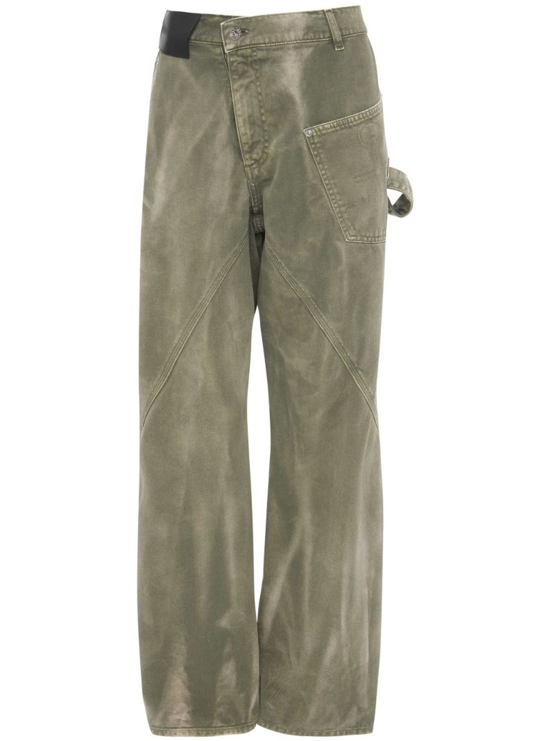 Green Twisted Workwear Jeans