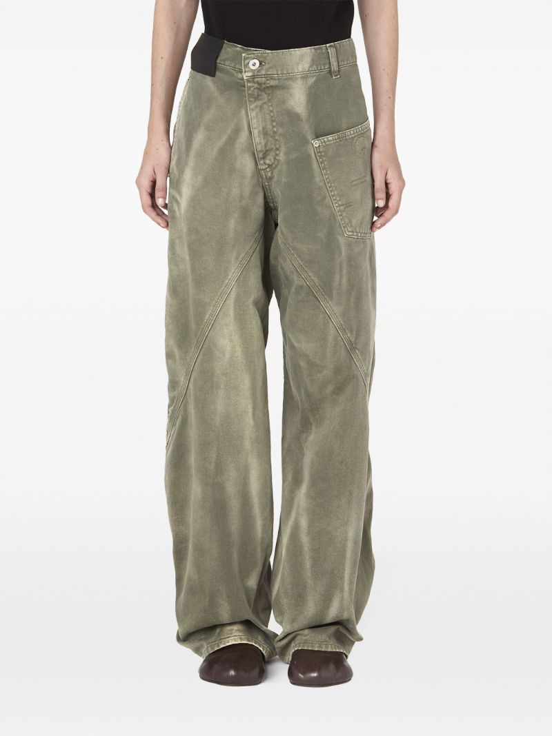 Green Twisted Workwear Jeans