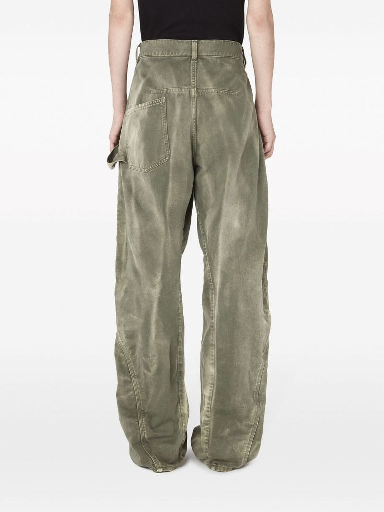 Green Twisted Workwear Jeans