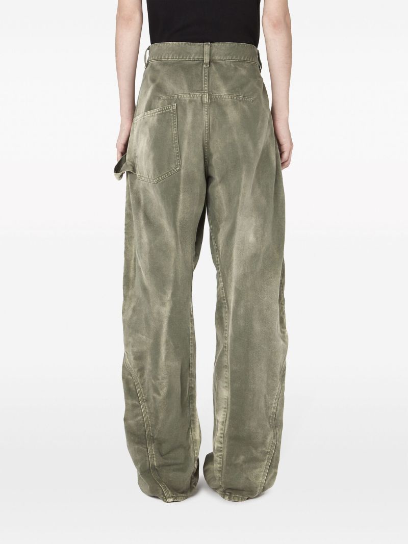 Green Twisted Workwear Jeans