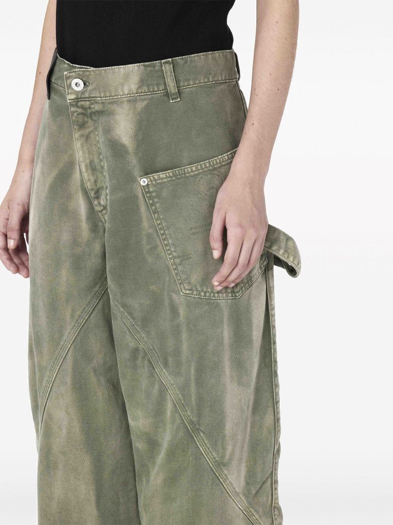 Green Twisted Workwear Jeans