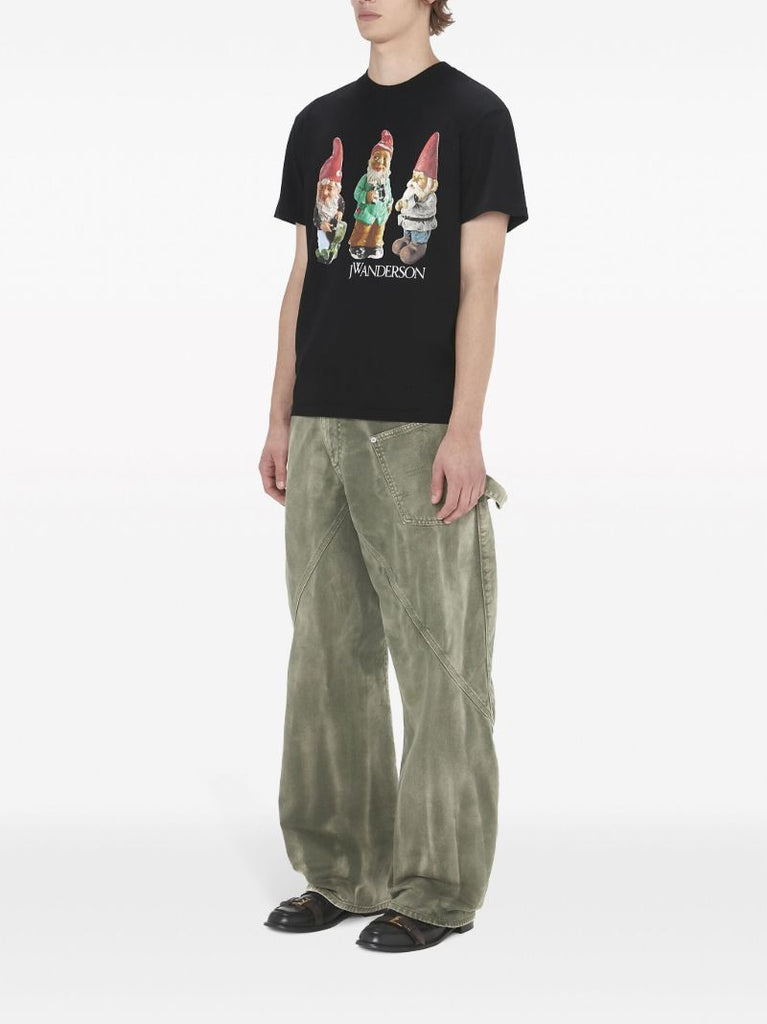 Black Gnome Trip-print Cotton T-shirt
