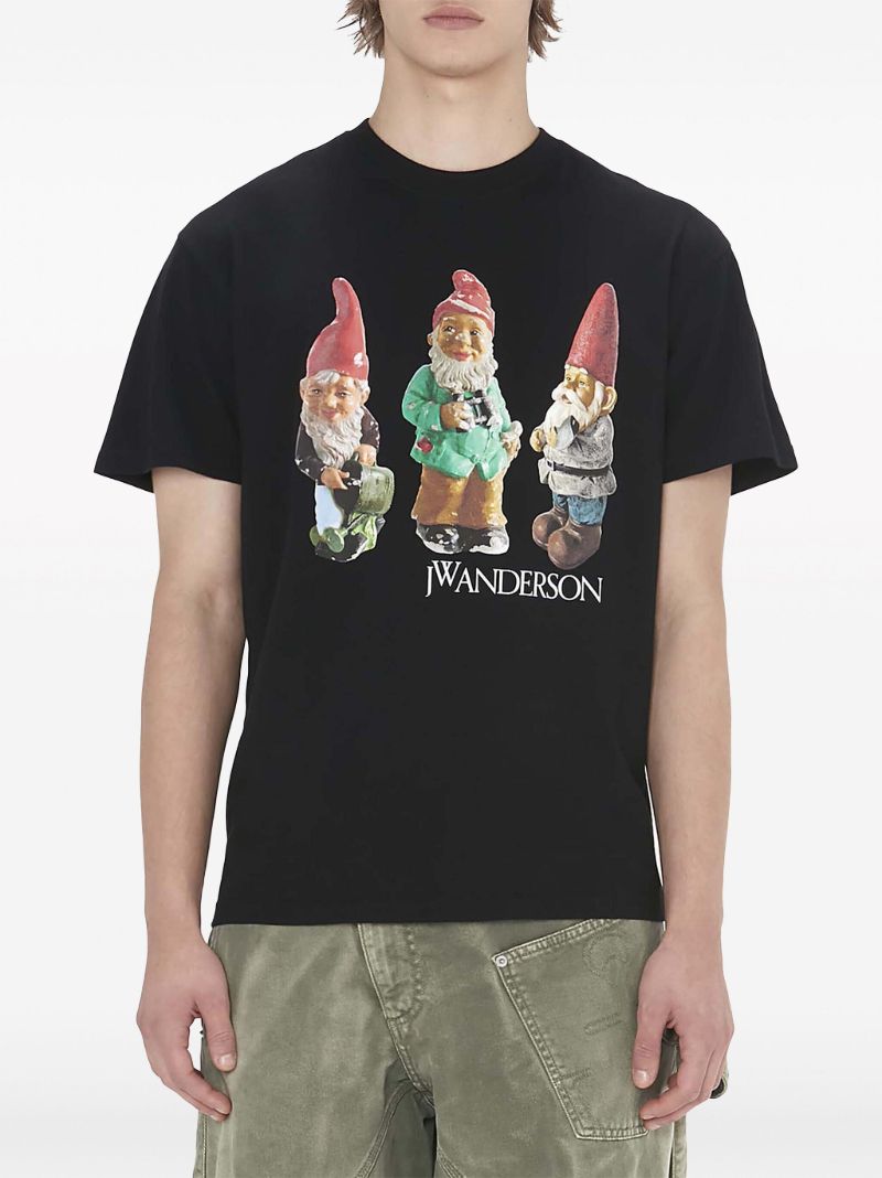 Black Gnome Trip-print Cotton T-shirt