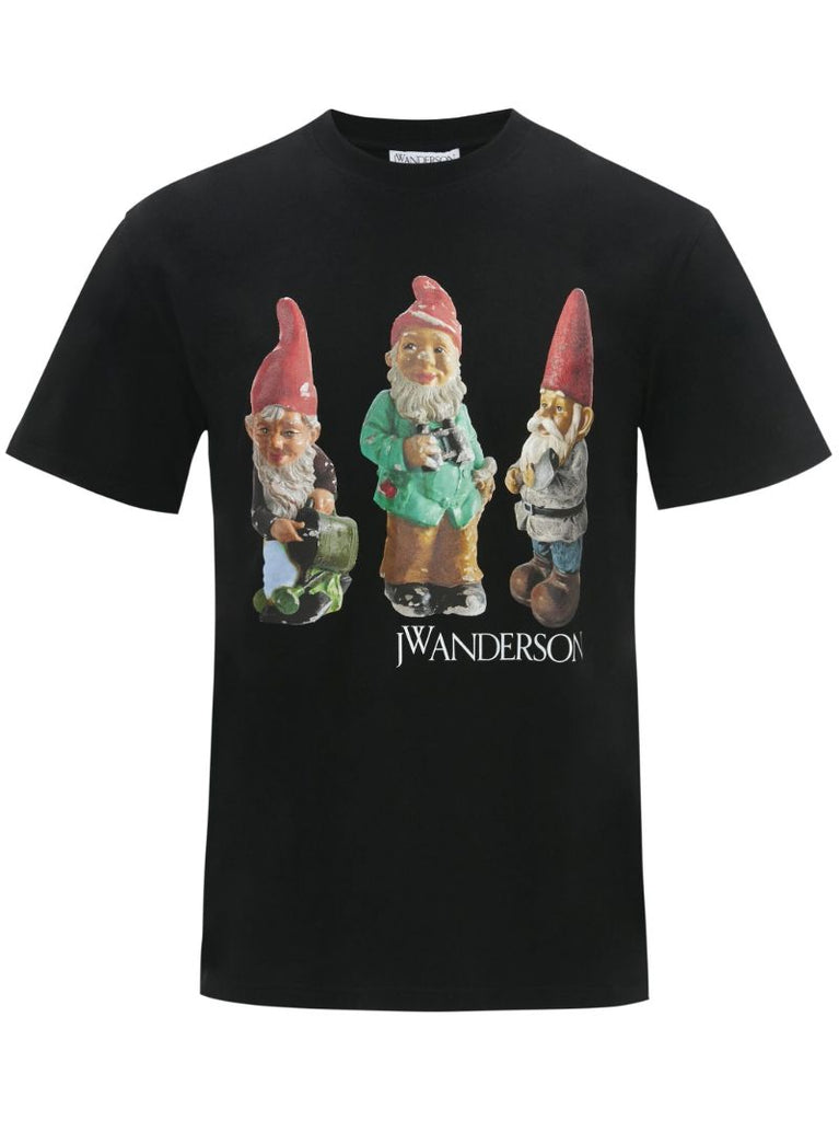Black Gnome Trip-print Cotton T-shirt