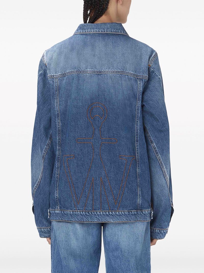 Blue Deconstructed Denim Jacket