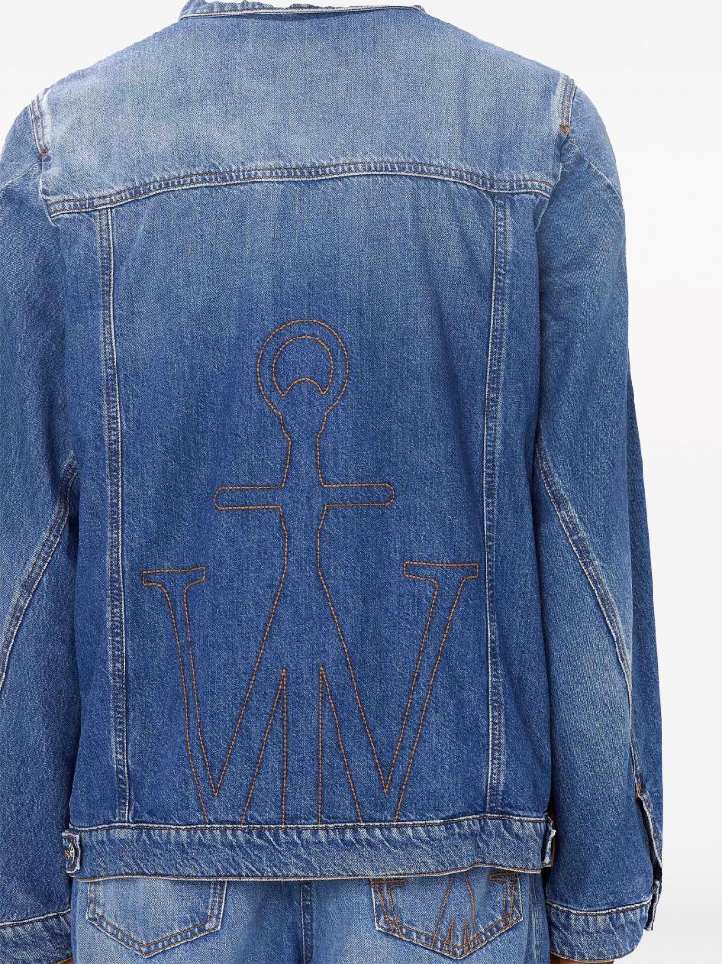 Blue Deconstructed Denim Jacket