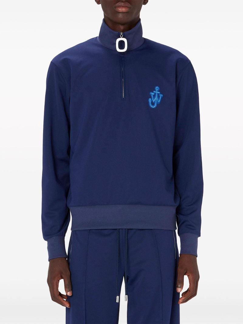 Blue Anchor Logo-appliquÃ_x0083_Â© Half-zip Sweatshirt