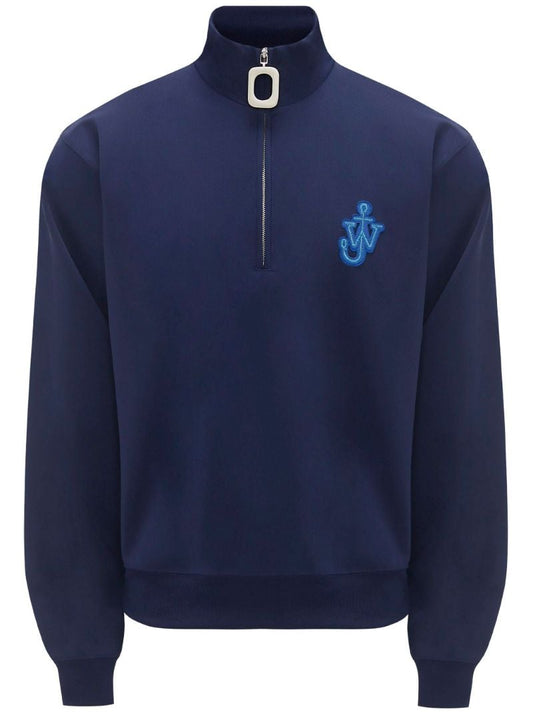 Blue Anchor Logo-appliquÃ_x0083_Â© Half-zip Sweatshirt