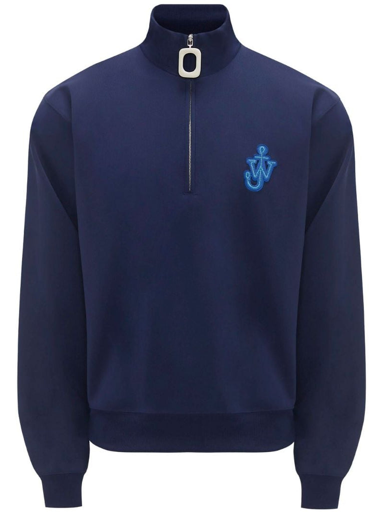 Blue Anchor Logo-appliquÃ_x0083_Â© Half-zip Sweatshirt