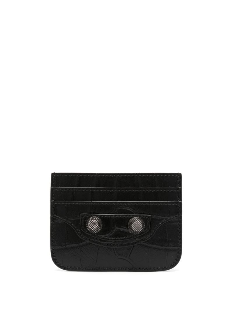 Black Le Cagolo Crocodile-effect Cardholder
