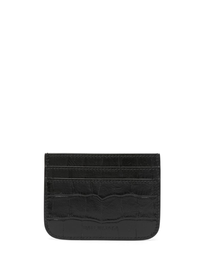 Black Le Cagolo Crocodile-effect Cardholder