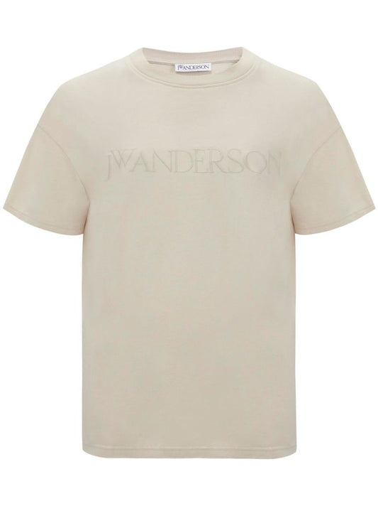 Neutral Logo-embroidered Cotton T-shirt