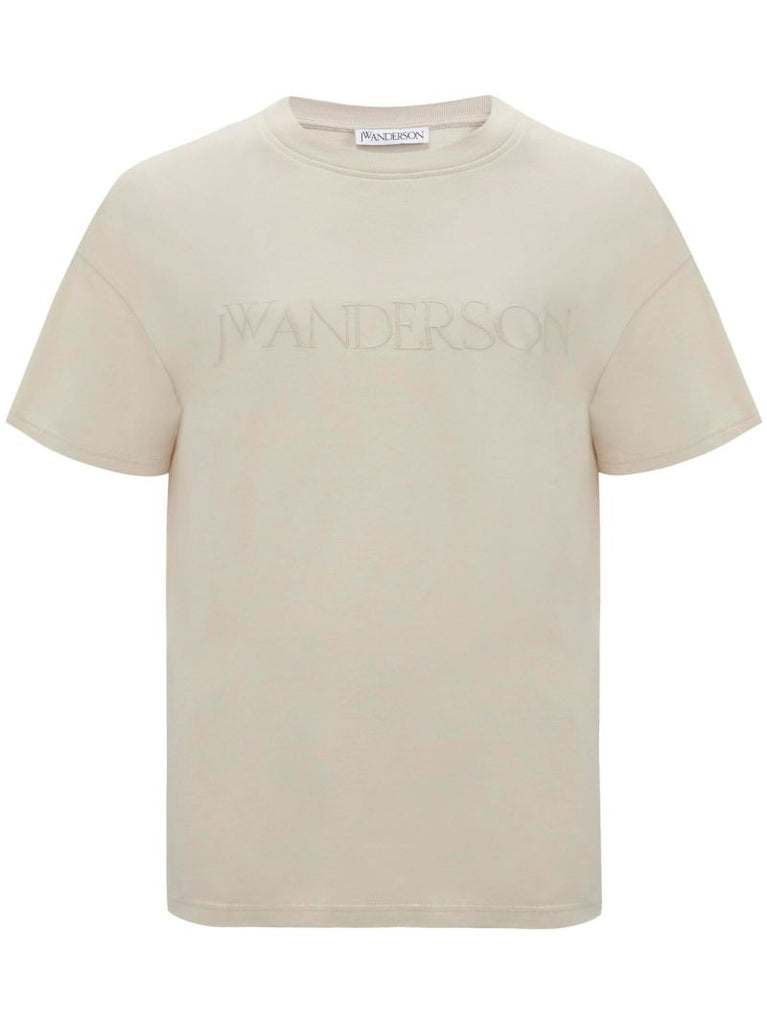 Neutral Logo-embroidered Cotton T-shirt