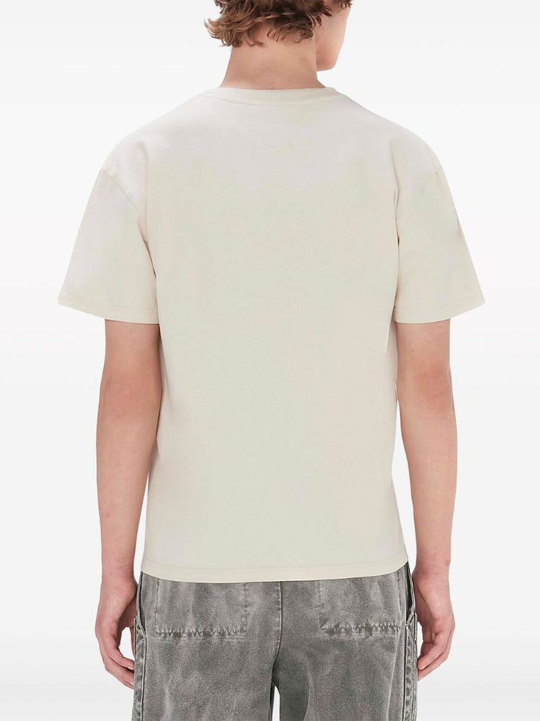 Neutral Logo-embroidered Cotton T-shirt