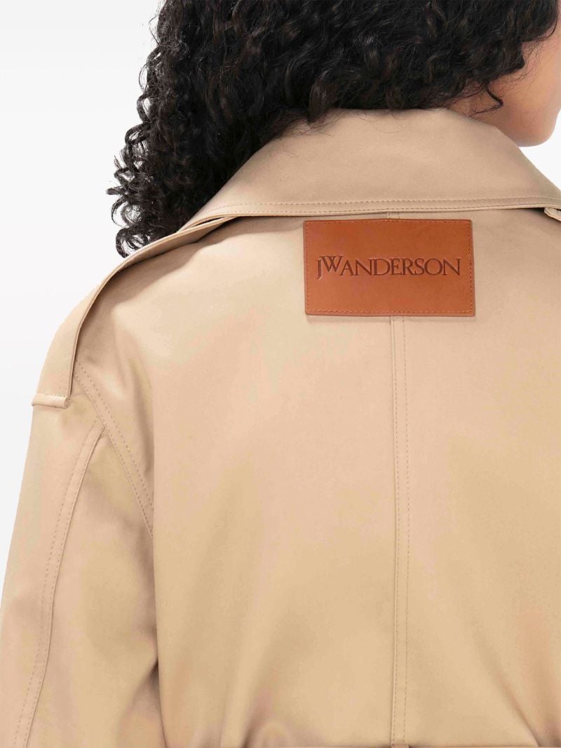 Neutral Cropped Trench Jacket