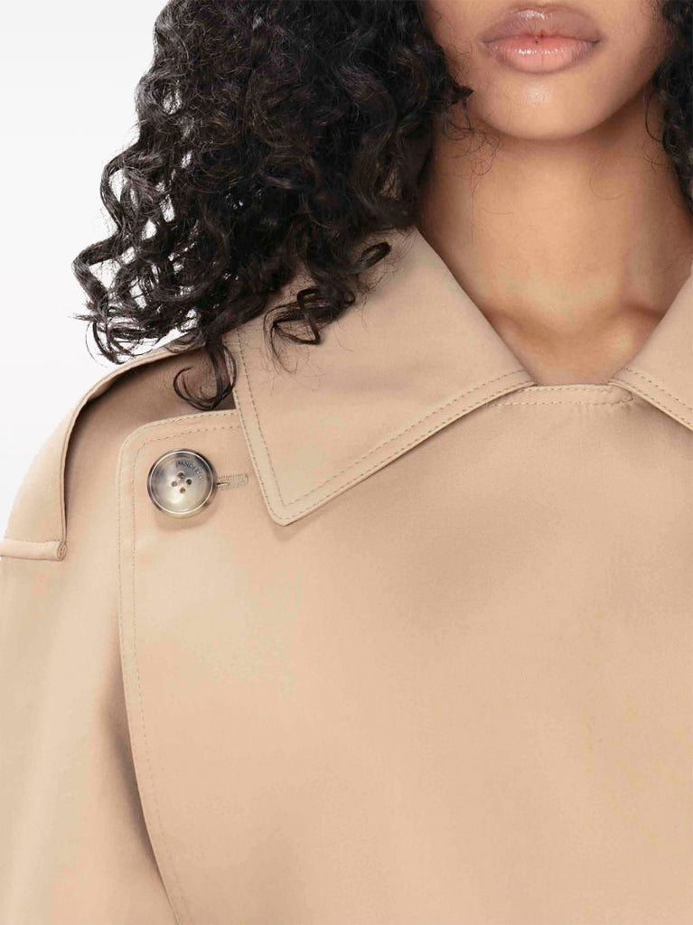 Neutral Cropped Trench Jacket