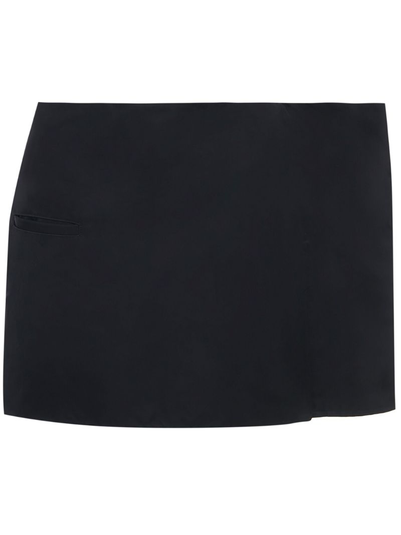 Black Side Panel Mini Skirt