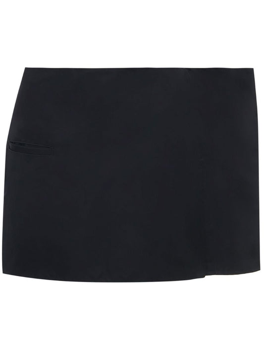 Black Side Panel Mini Skirt
