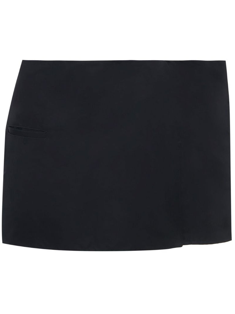 Black Side Panel Mini Skirt