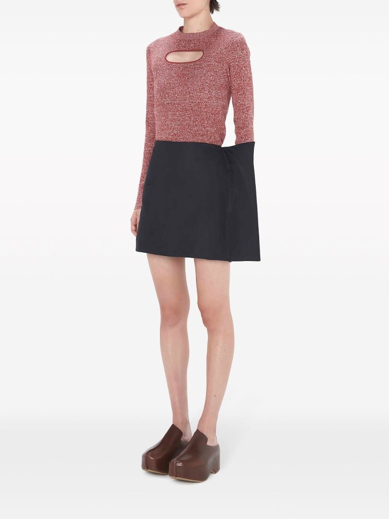 Black Side Panel Mini Skirt