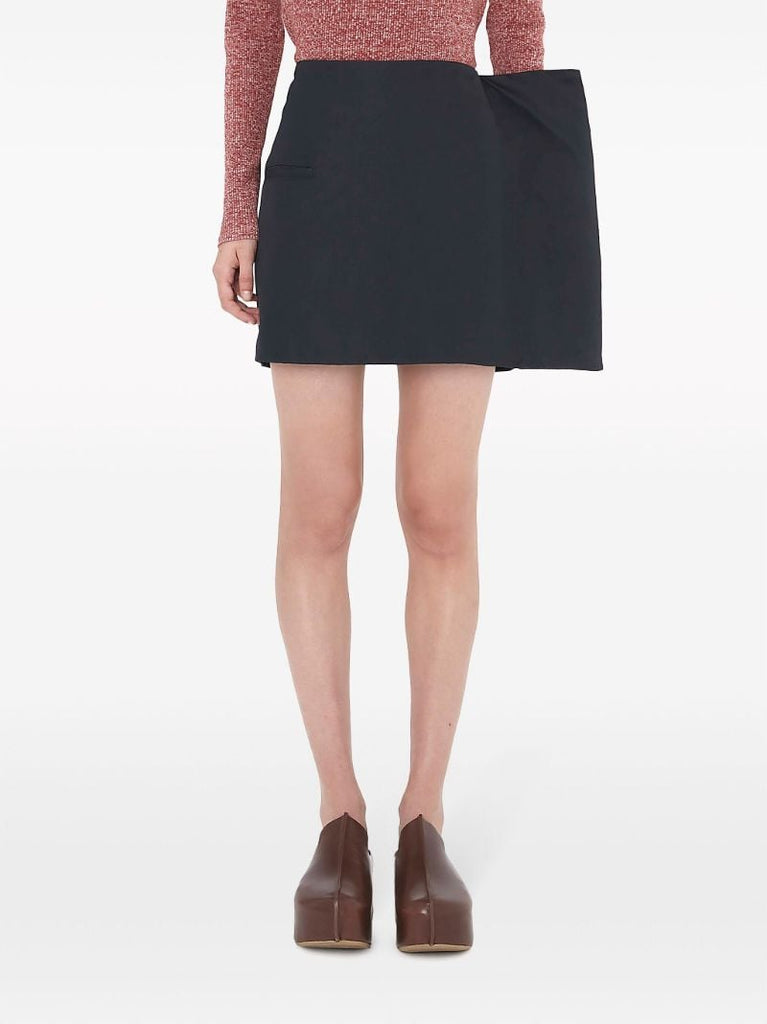 Black Side Panel Mini Skirt