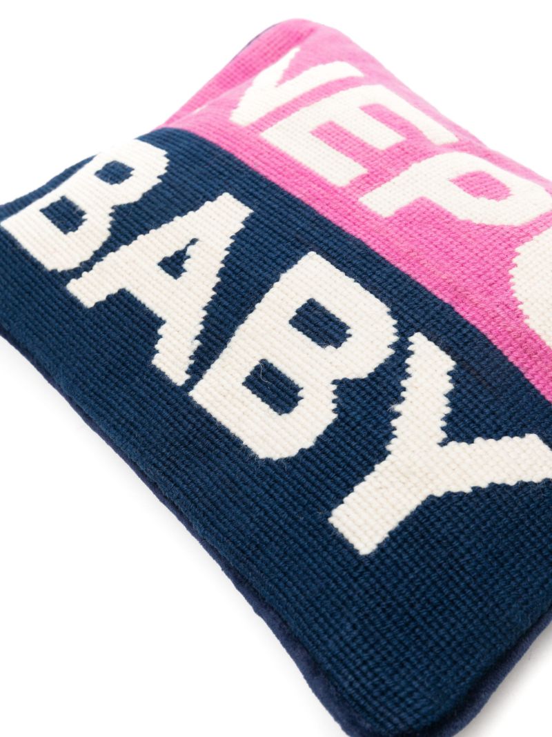 Blue Nepo Baby Needlepoint Cushion