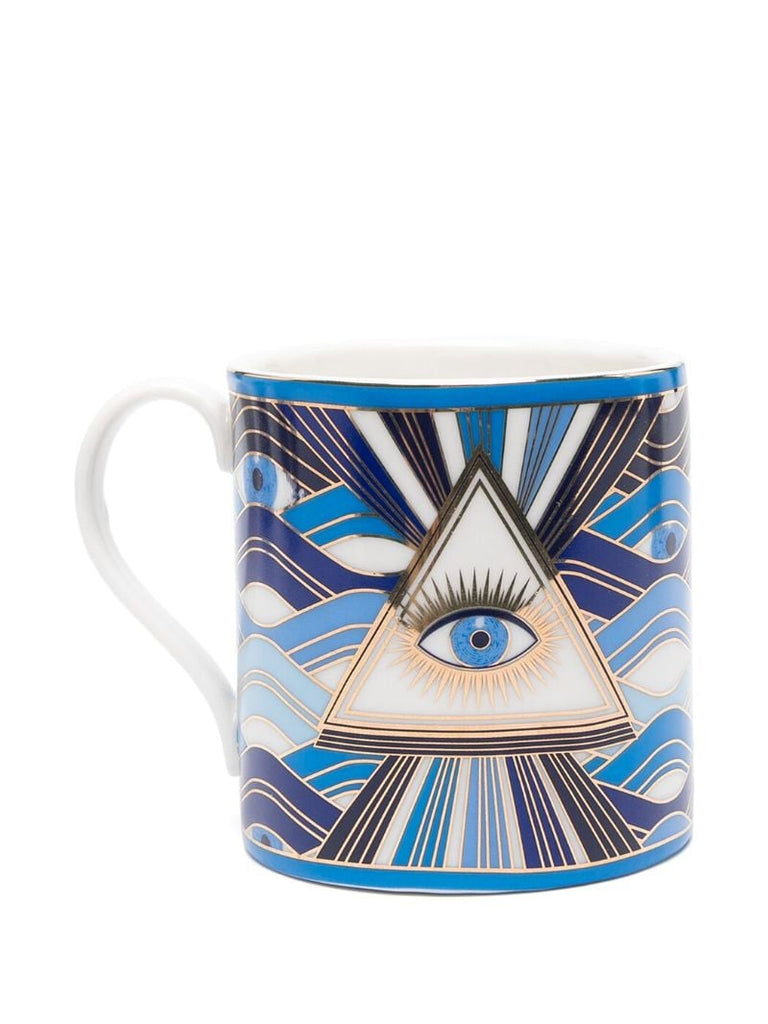 Blue Druggist Porcelain Mug Set