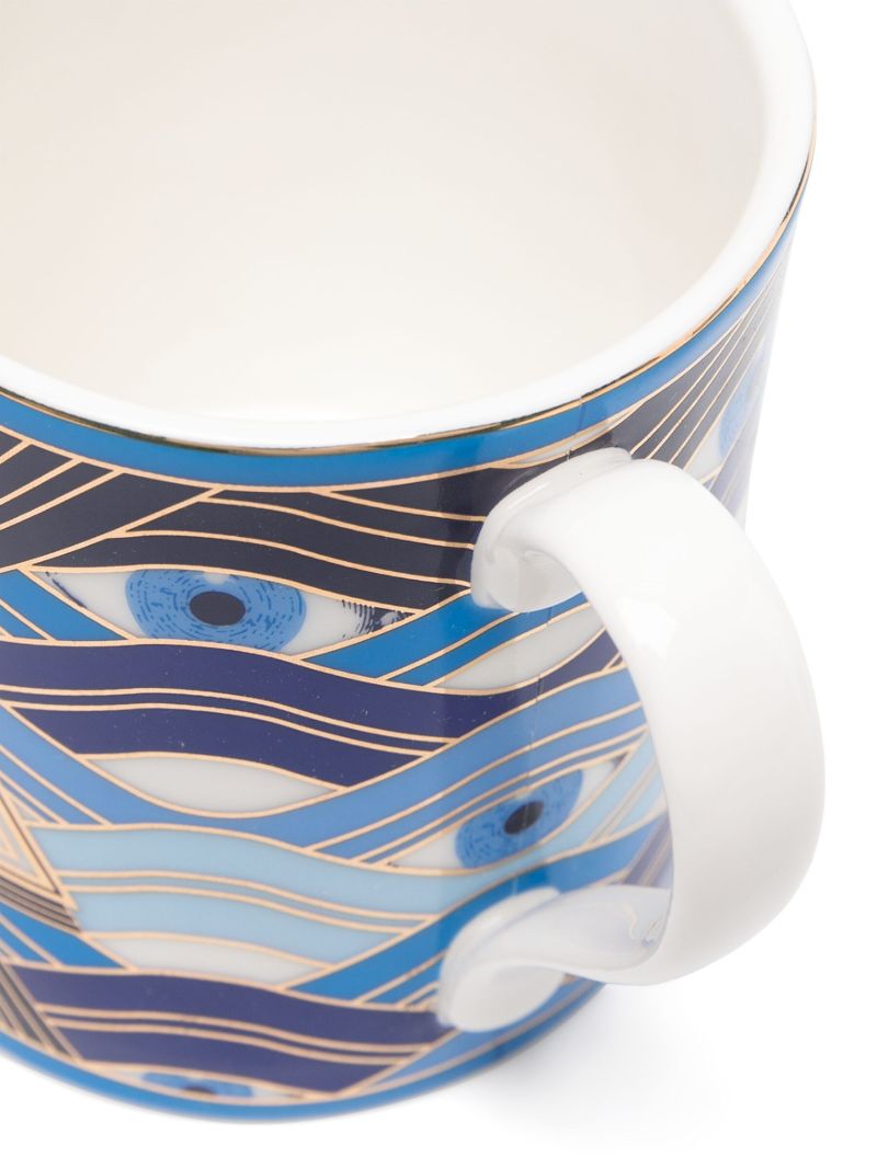 Blue Druggist Porcelain Mug Set