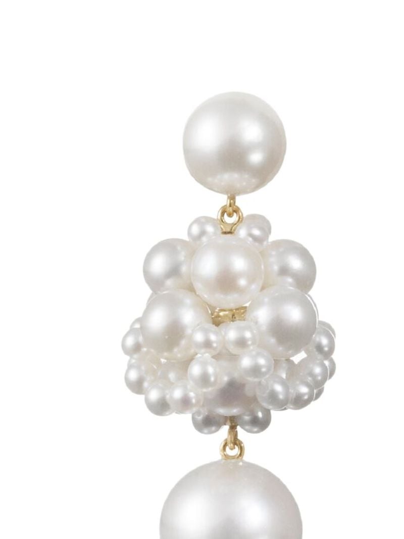 14kt Recycled Yellow Gold Dora Freshwater Pearl Earrings