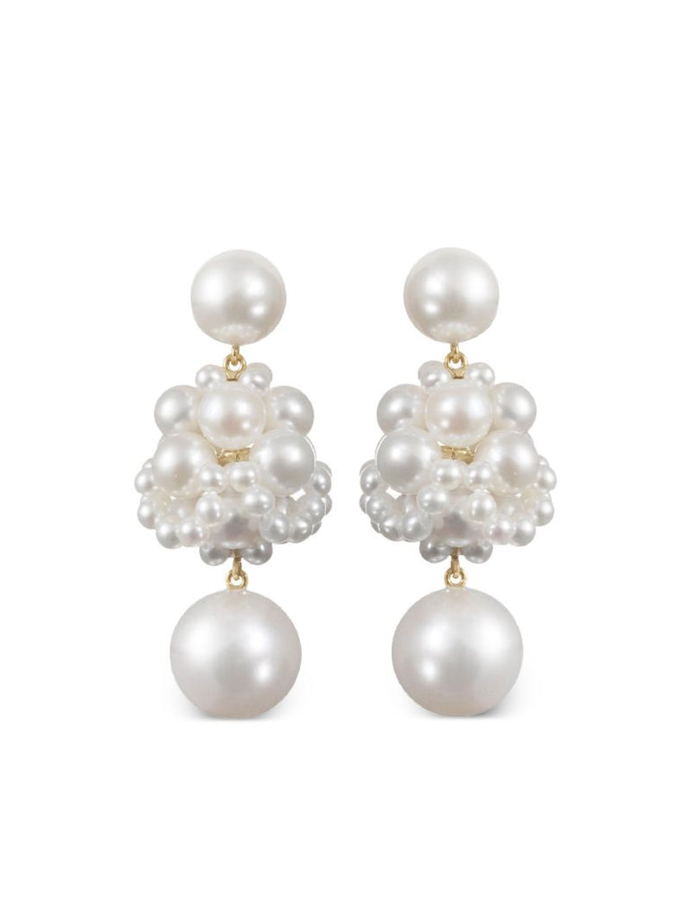 14kt Recycled Yellow Gold Dora Freshwater Pearl Earrings