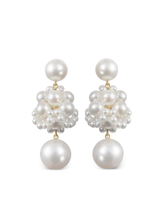 14kt Recycled Yellow Gold Dora Freshwater Pearl Earrings
