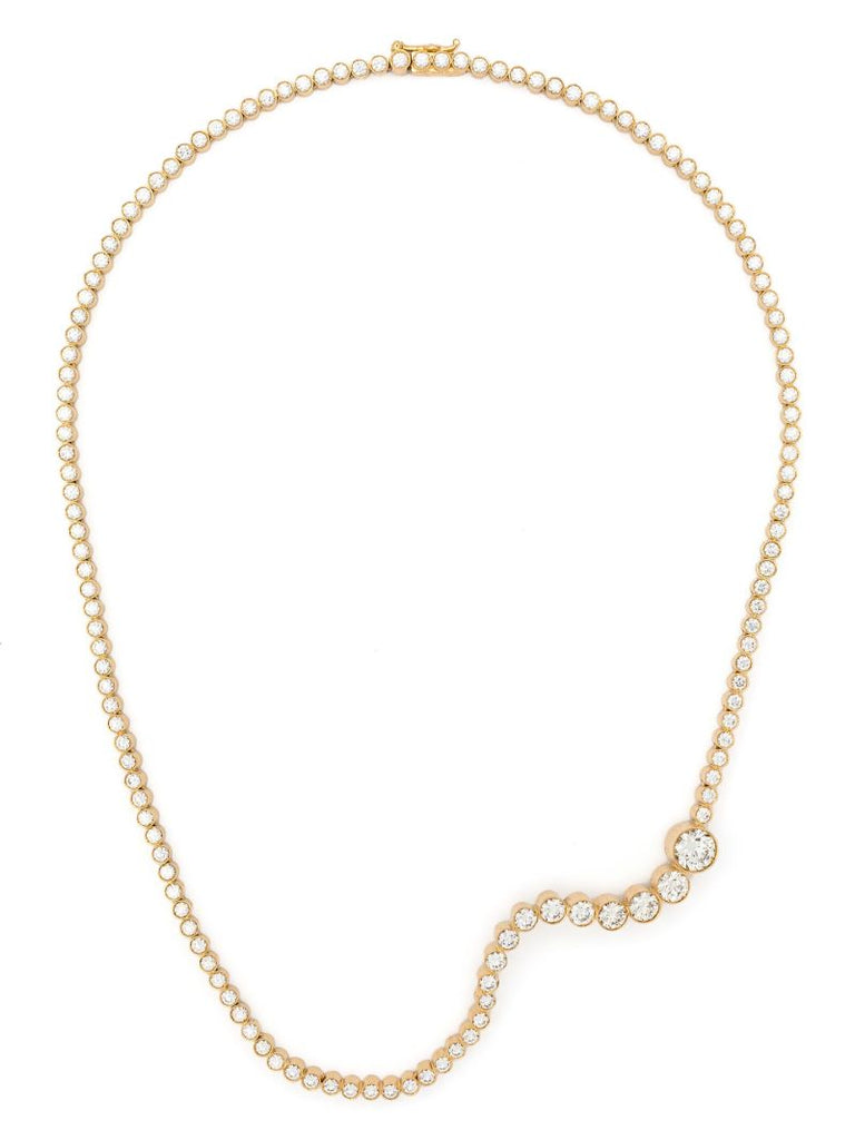 18k Yellow Gold Collier D'ocean Royal Diamond Necklace