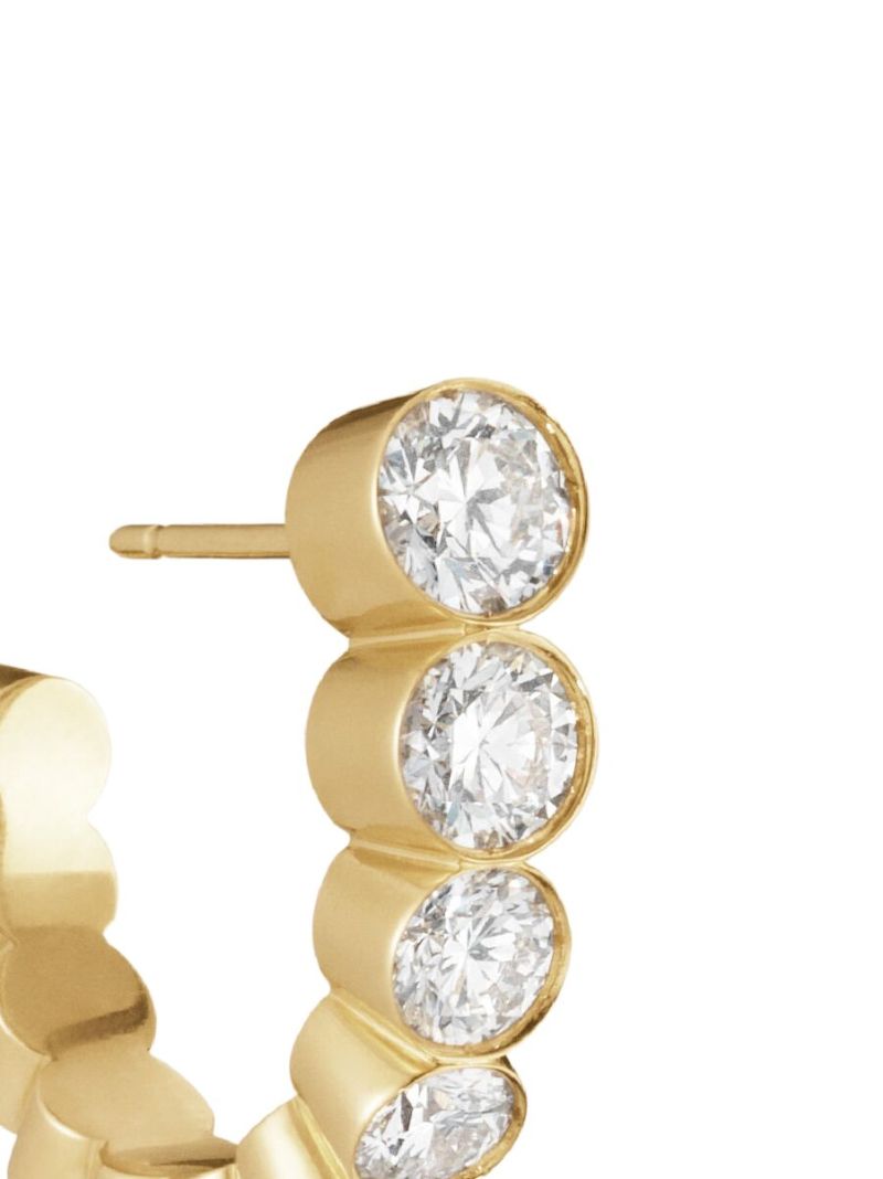 18kt Recycled Yellow Gold Boucle Royale Diamond Earrings